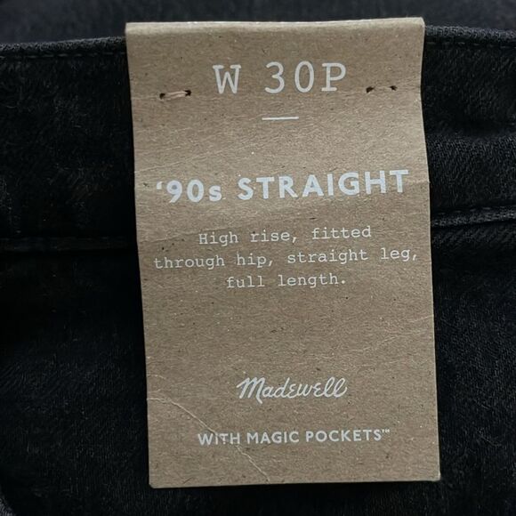 Madewell NWT The Petite 90s Straight Jeans Size 30P in Belmere Wash - Picture 7 of 9